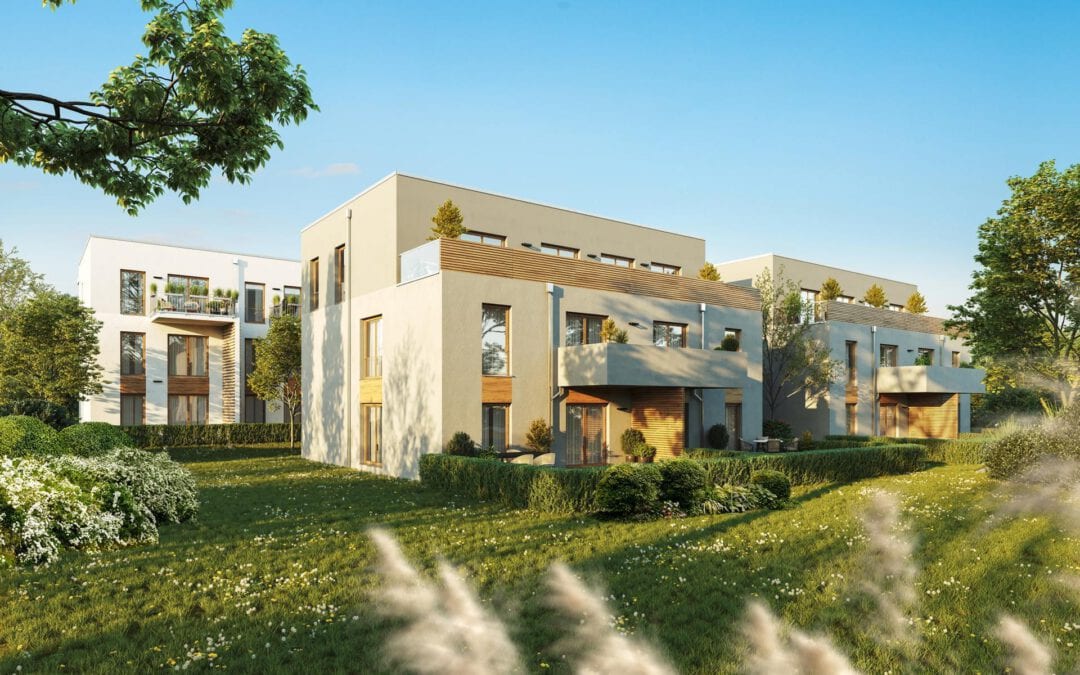 Architectural 3D Rendering with Summer Mood