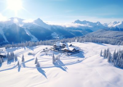 Ski Resort, Canada - winter exterior rendering 01