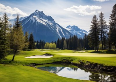 Golf course, Canada - aerial view rendering 03