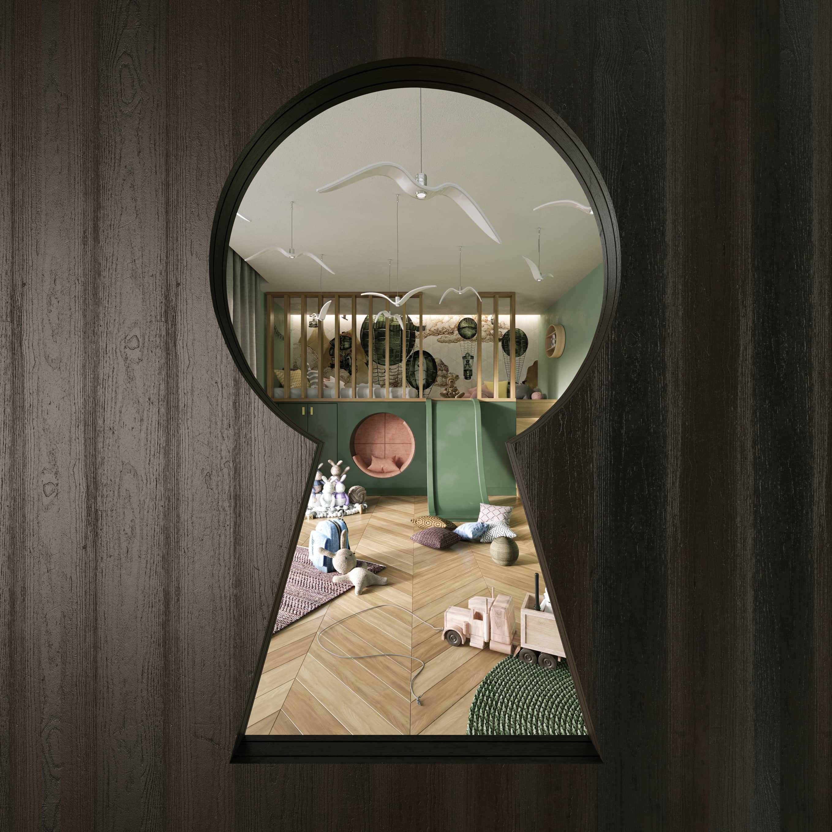 Interior rendering 04 - room for kids, Germany Interior rendering 04 - room for kids, Germany