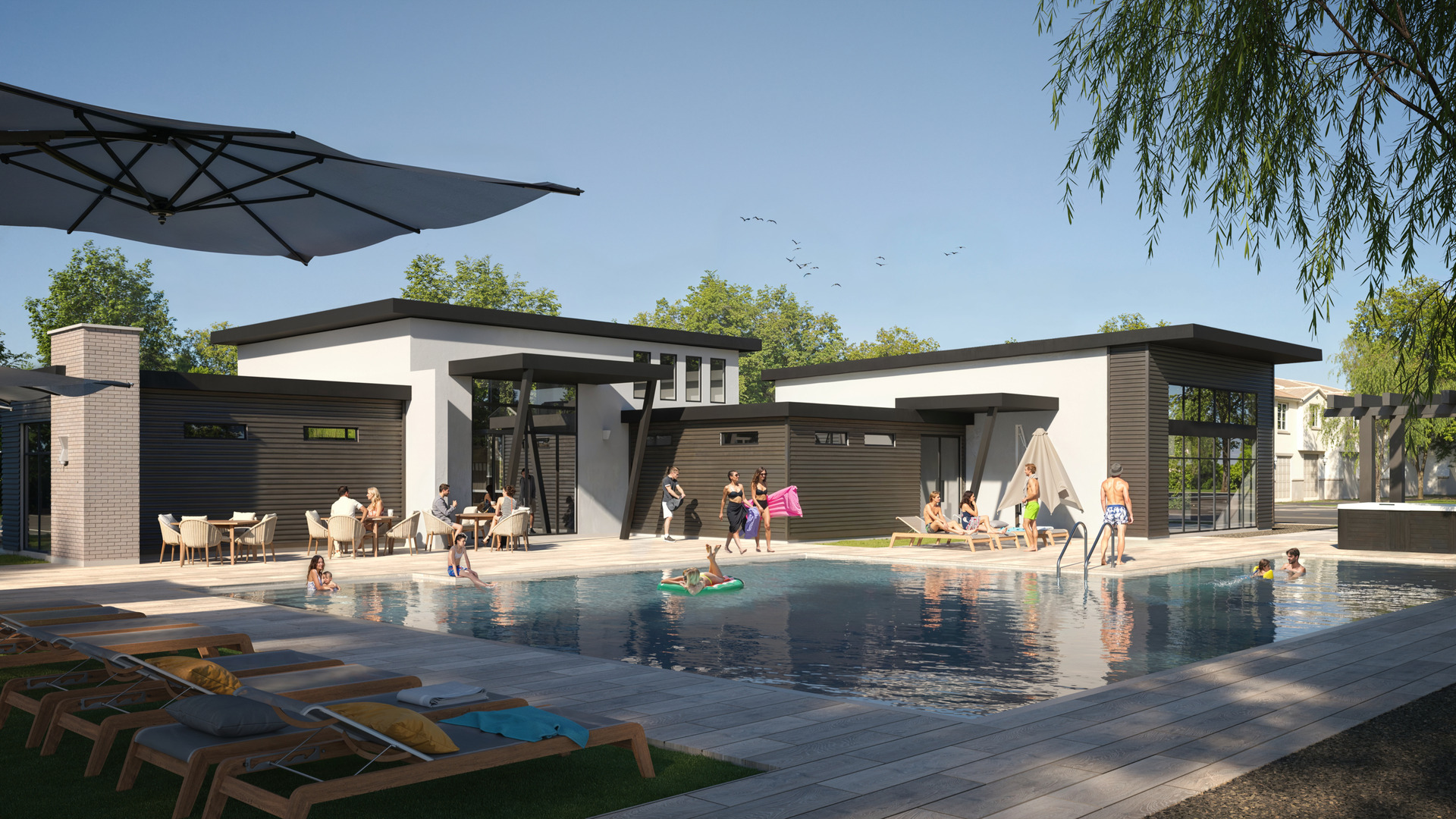 3D residential rendering of Rose Field Townhouse in Arizona, USA - CGI 01