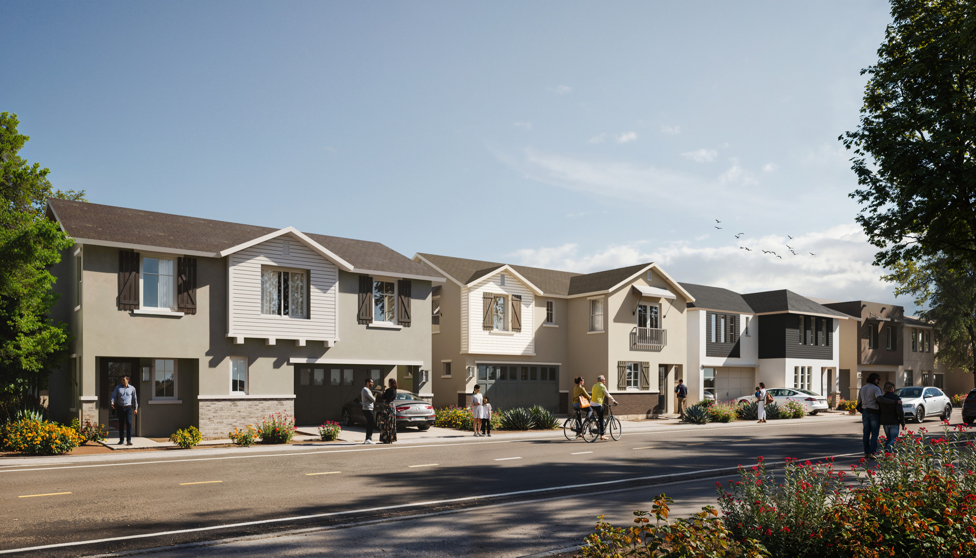 3D residential rendering of Rose Field Townhouse in Arizona, USA - CGI 02