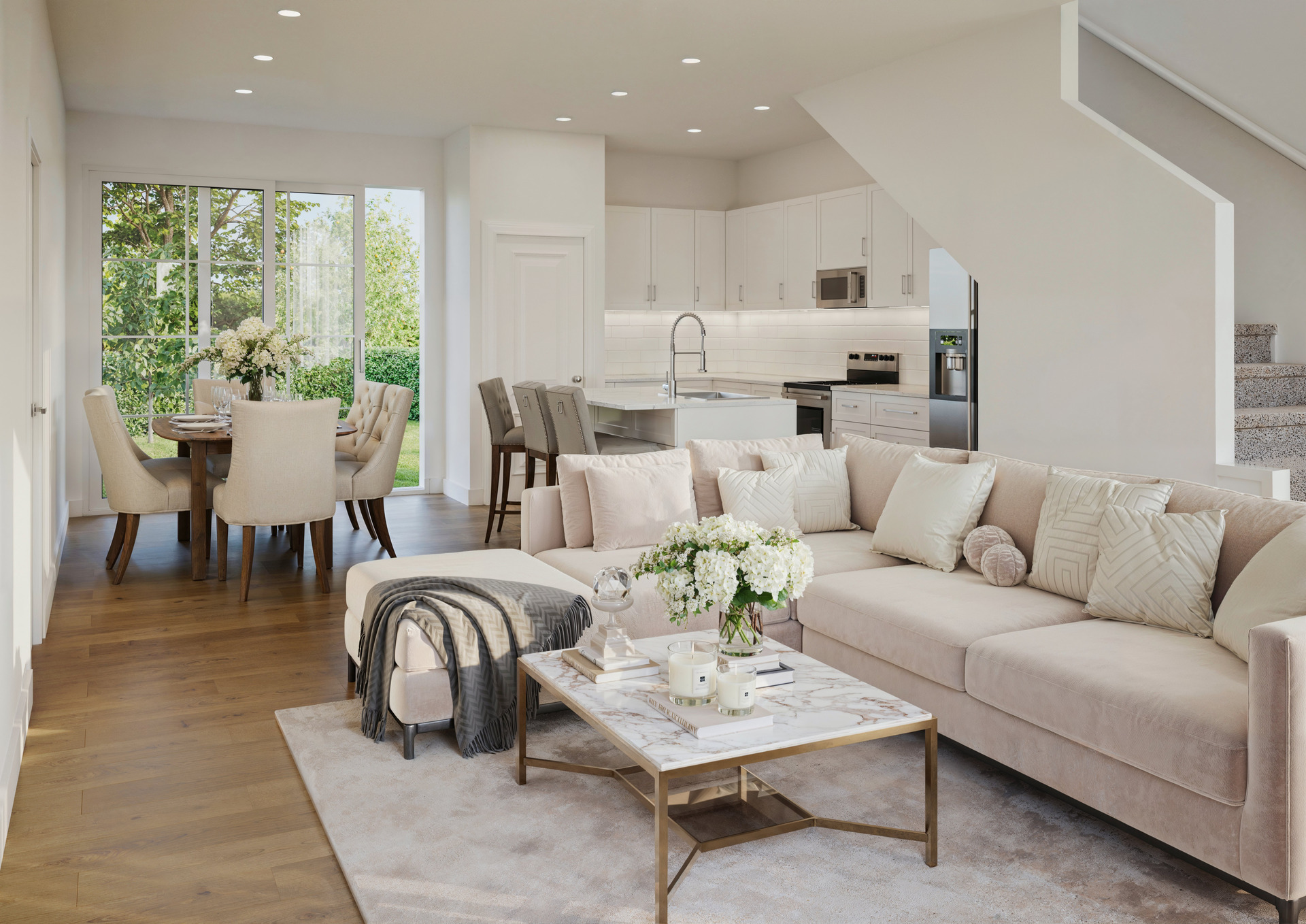 3D residential rendering of Rose Field Townhouse in Arizona, USA - CGI 03 3D residential rendering of Rose Field Townhouse in Arizona, USA - CGI 03