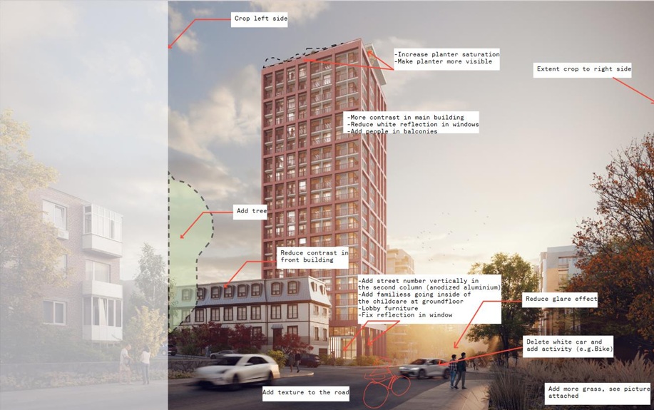 Toronto and Perry, Canada - 3D architectural rendering commenting round 01