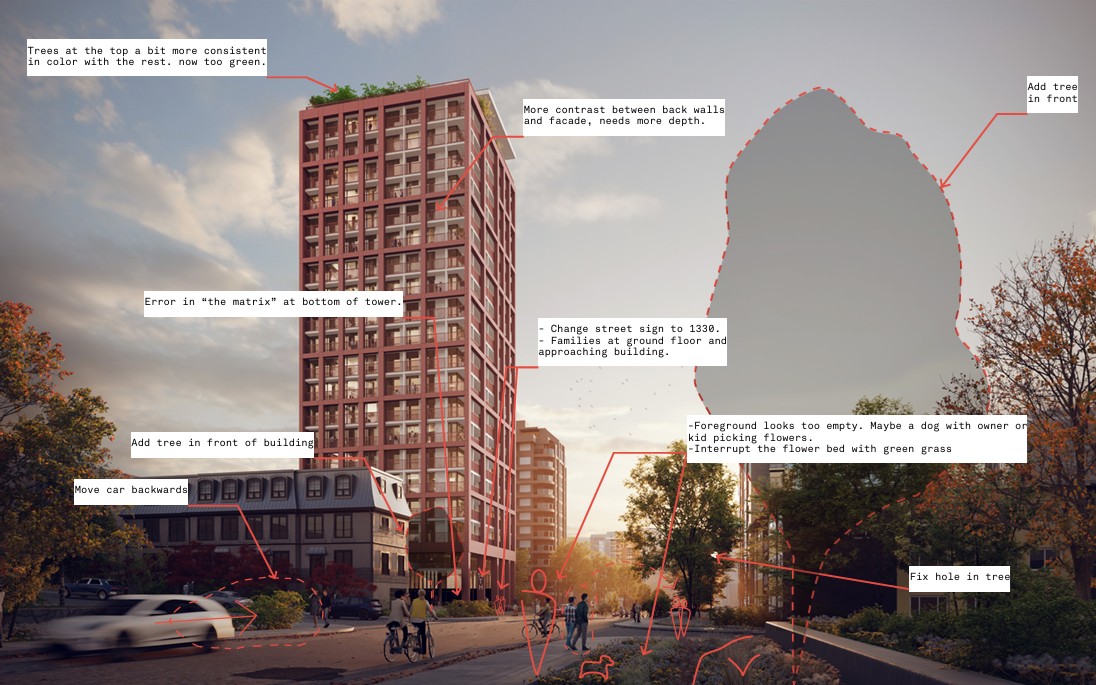Toronto and Perry, Canada - 3D architectural rendering commenting round 02