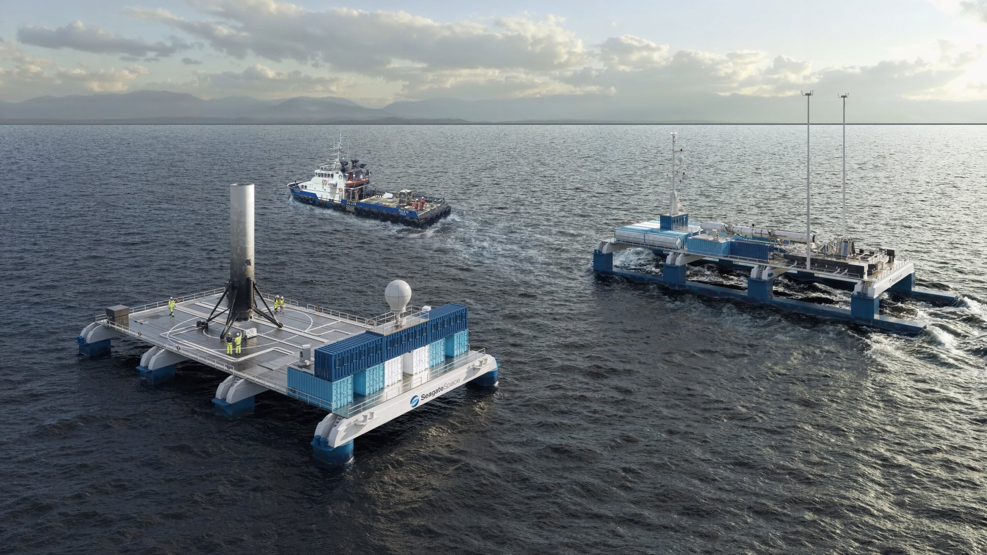 USA, Floating Offshore Launch Platform Rendering Visualization 03