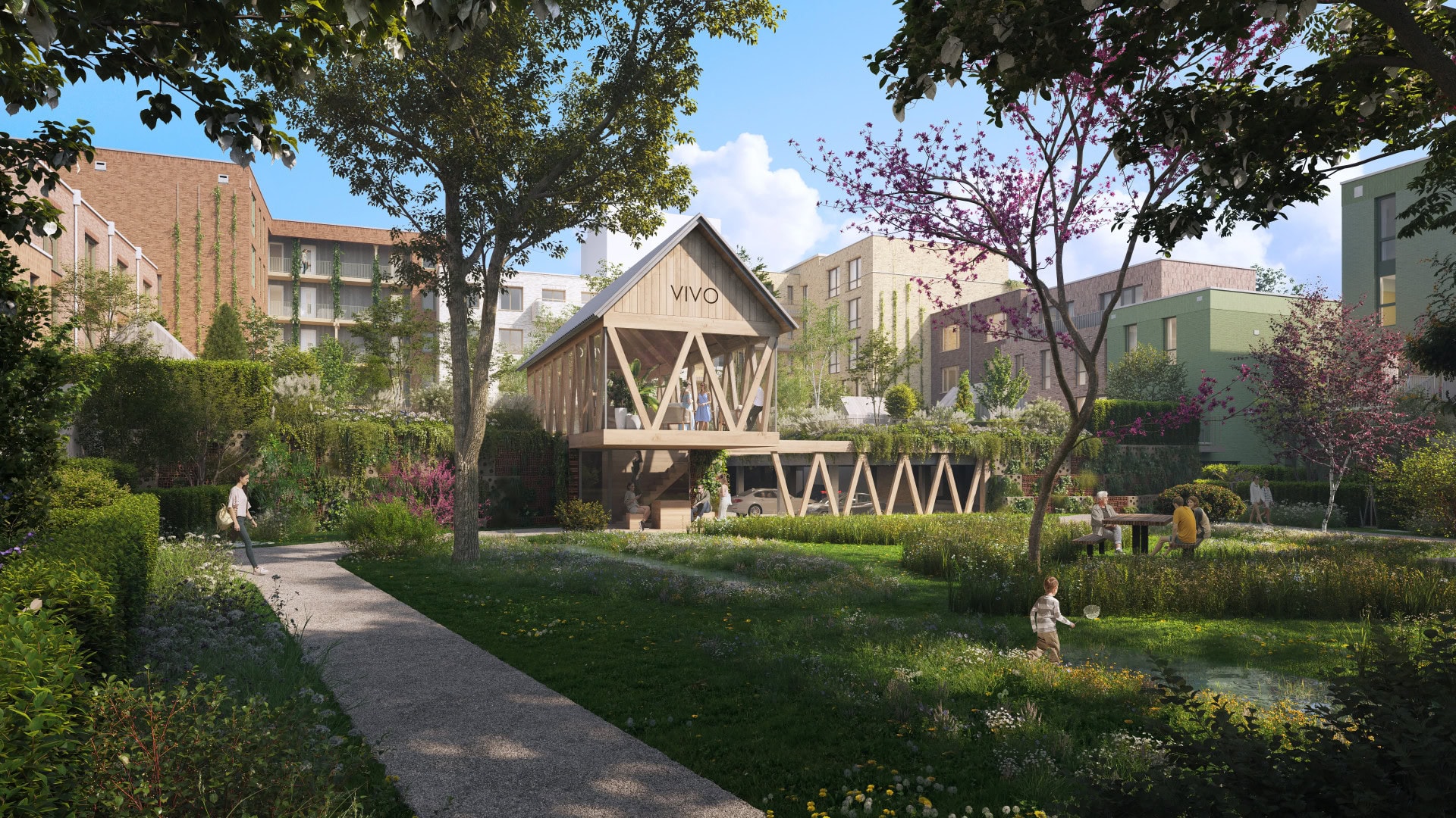 Architectural rendering 01 for Snellerpoort B4 Woerden Vivo, Netherlands